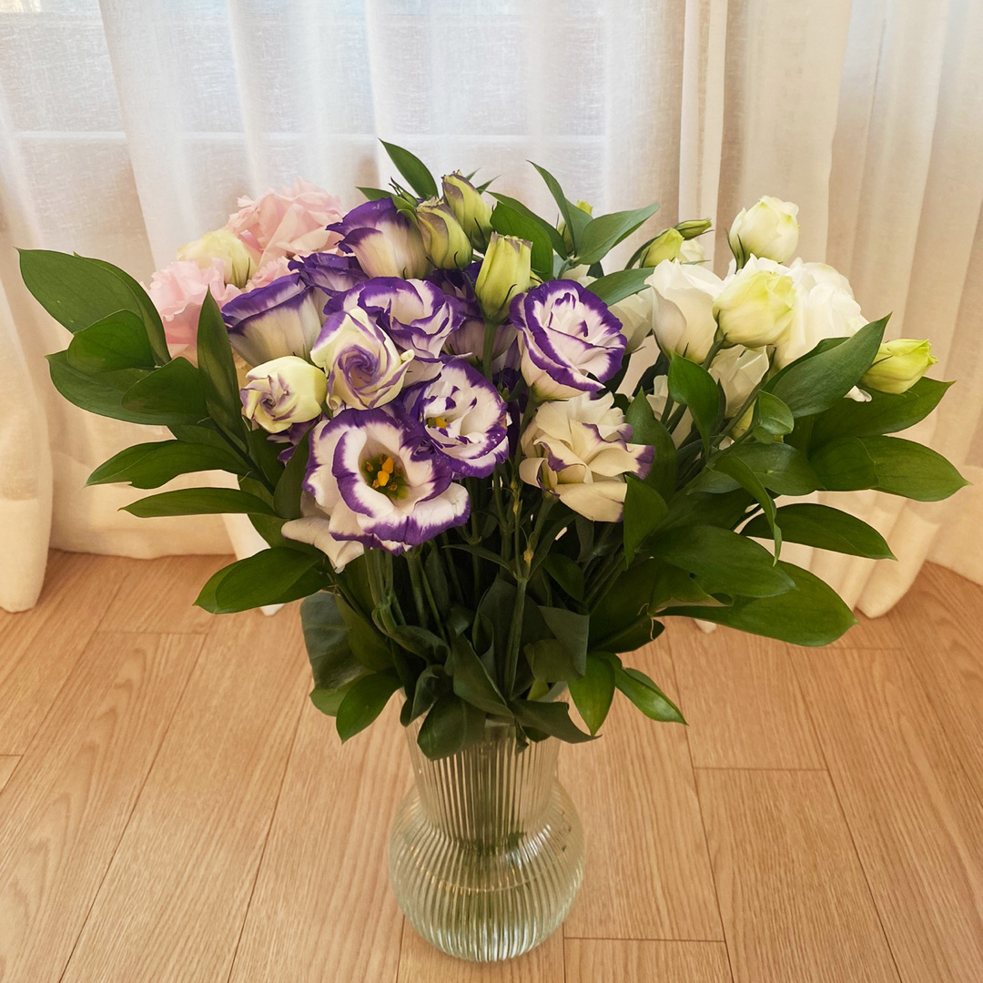 리시안셔스 랜덤 반단 꽃다발 생화택배 양재꽃시장 꽃배송 이미지 3