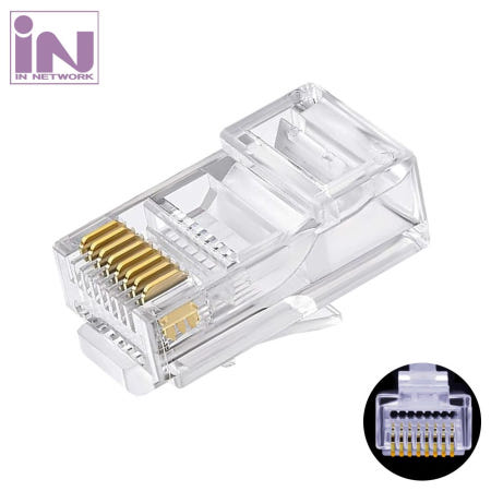CAT5e UTP 관통형 RJ45 EZ 콘넥터 플러그 100개입 IN-U5PASS INT177