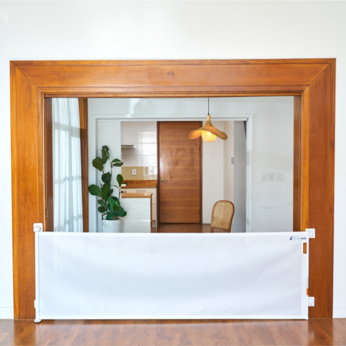 꾸까팝 롤링 스크린 안전문 롤리펜스 아기 화장실 주방안전가드 울타리 가드 사선 1.4M