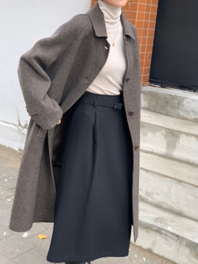 ounce handmade coat ハンドメイドコート チャコール 韓国 ounce ounce handmade coat ハンドメイドコート チャコール 韓国 ounce