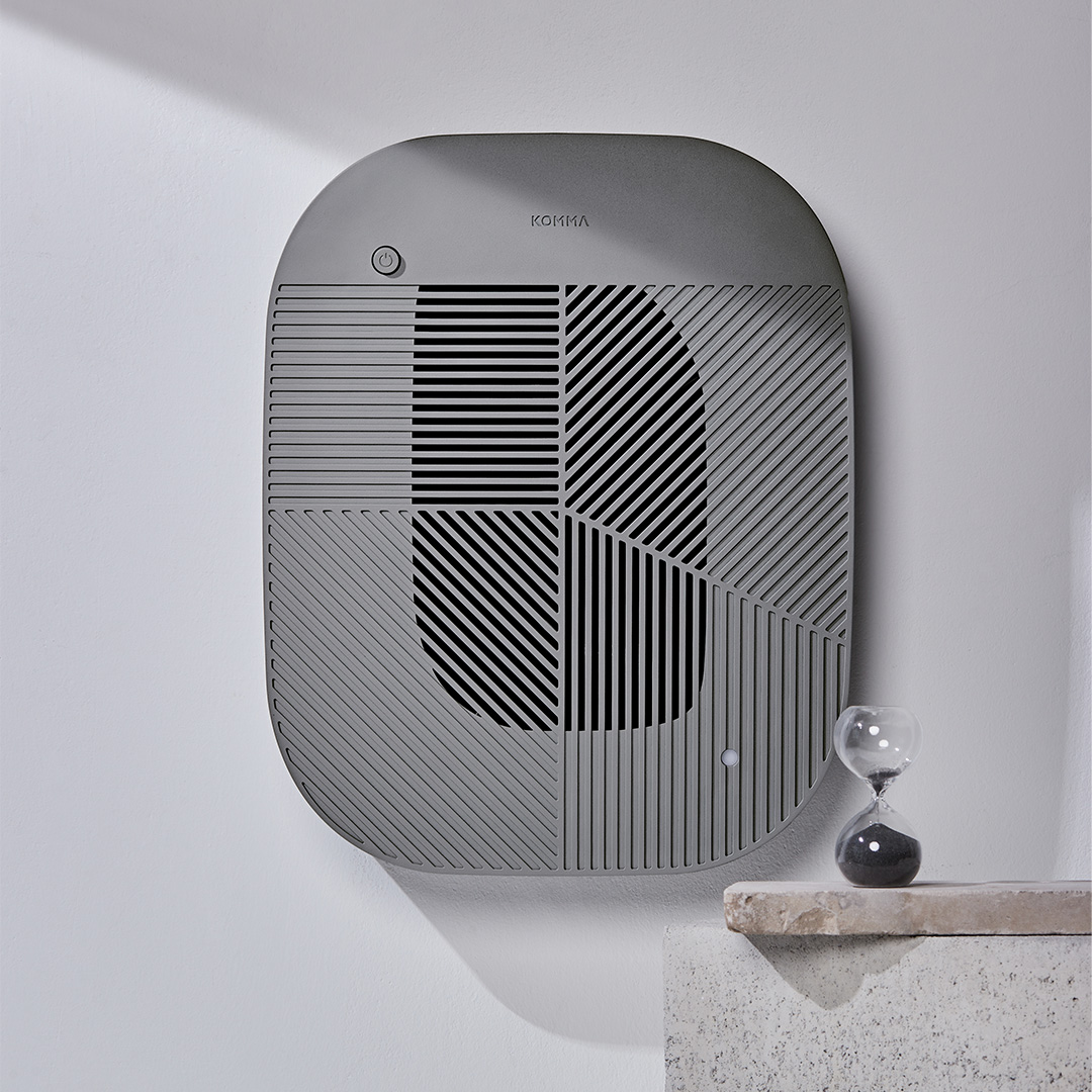 콤마 벽걸이 공기청정기 로브 안방 아이방 소형 LOV01-2106 라이트차콜