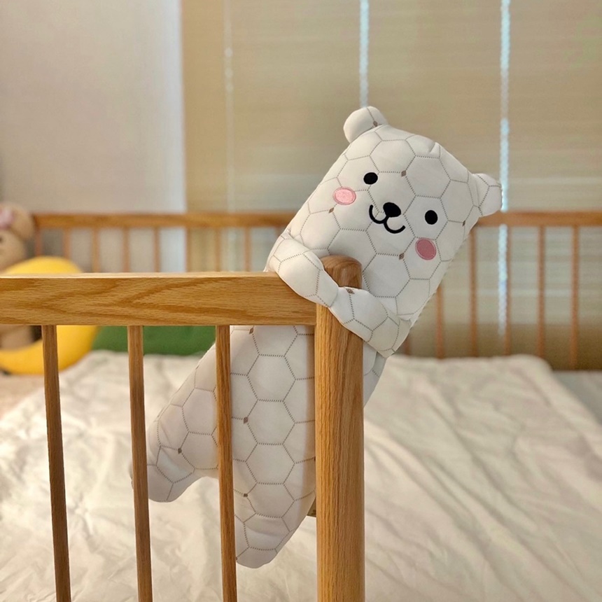듀라론 냉감 곰돌이 애착 인형 바디필로우 아기인형 냉고미 아기 죽부인 이미지 8