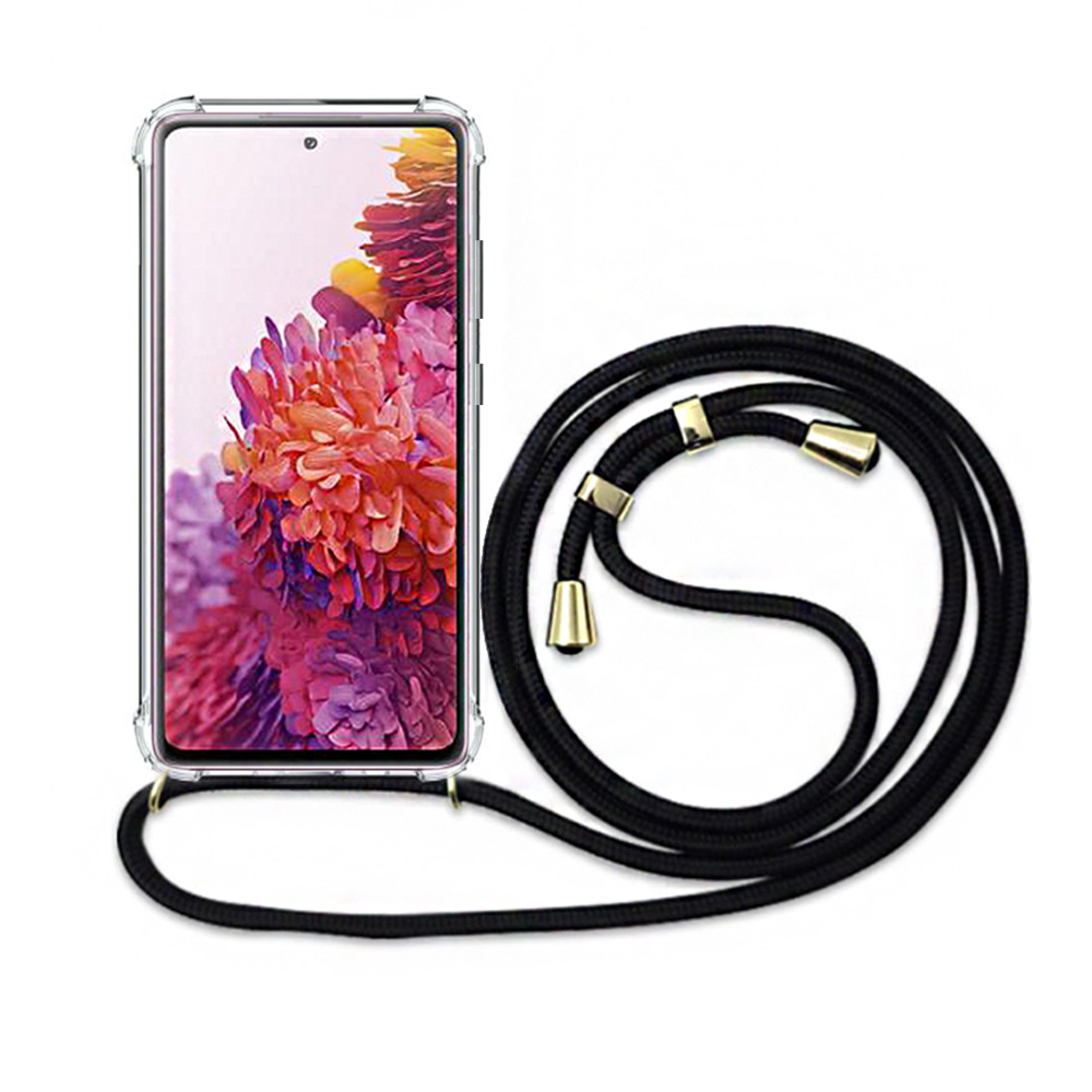 에어 범퍼 스트랩 목걸이 케이스 투명, 갤럭시S20 플러스
