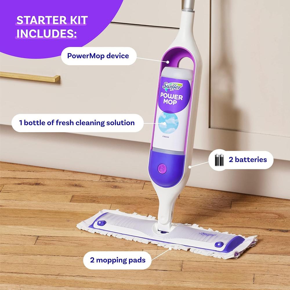 스위퍼 파워몹 청소 밀대 청소기 세트 PowerMop 본체1개/용액1개/패드2개 - 상세 이미지 4