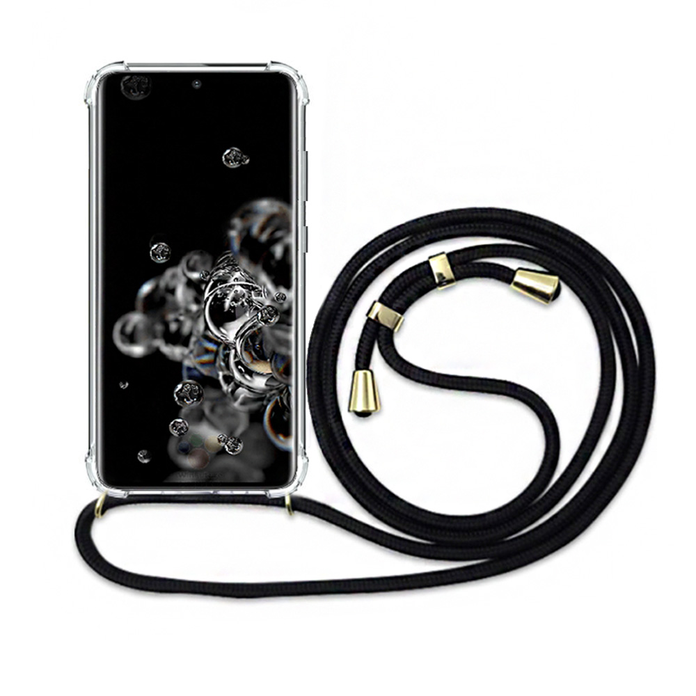에어 범퍼 스트랩 목걸이 케이스 투명, 갤럭시S20 울트라