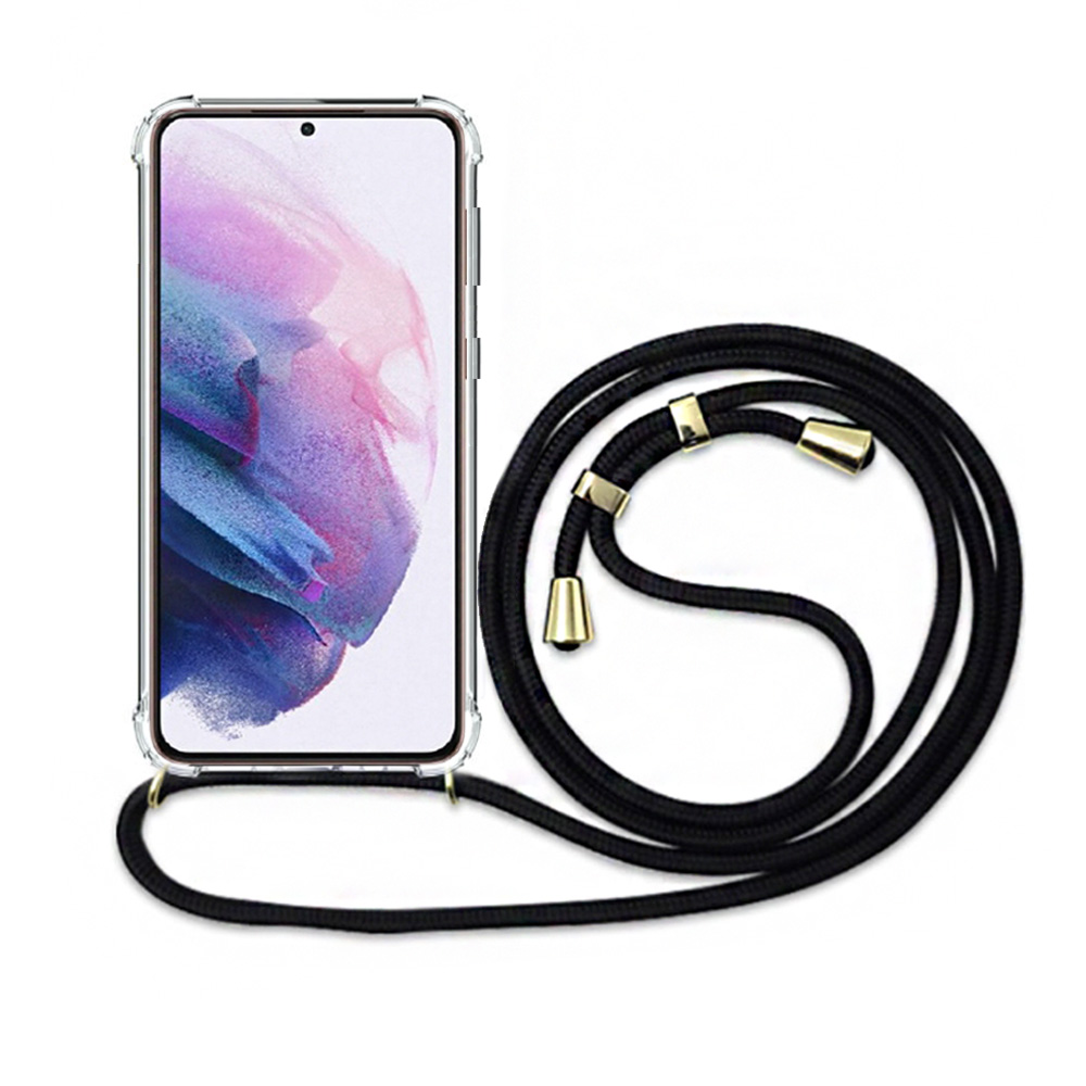 에어 범퍼 스트랩 목걸이 케이스 투명, 갤럭시S21 플러스