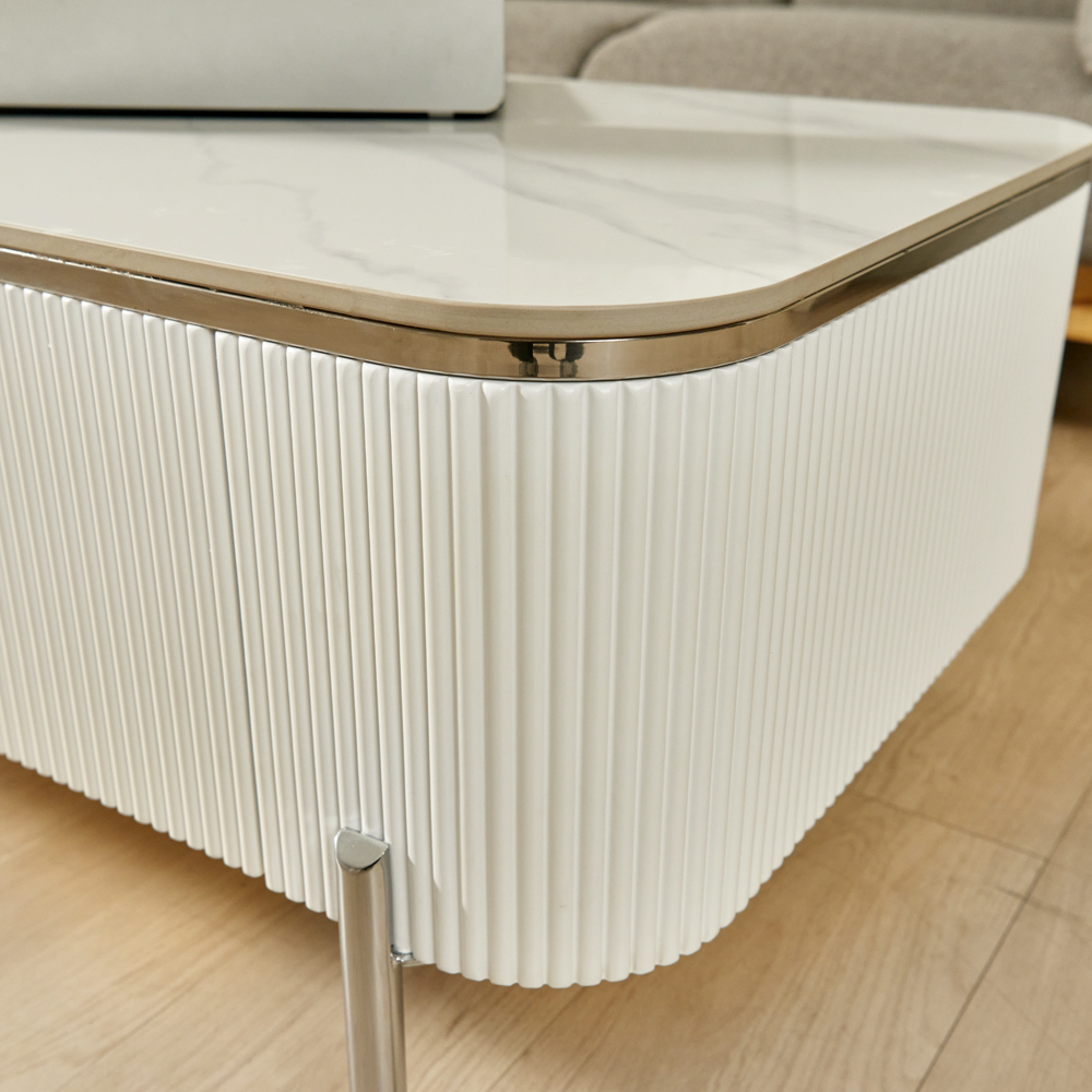 [방문설치] 헤스티 세라믹 템바보드 거실 소파 테이블 좌탁 1200x600mm, 실버