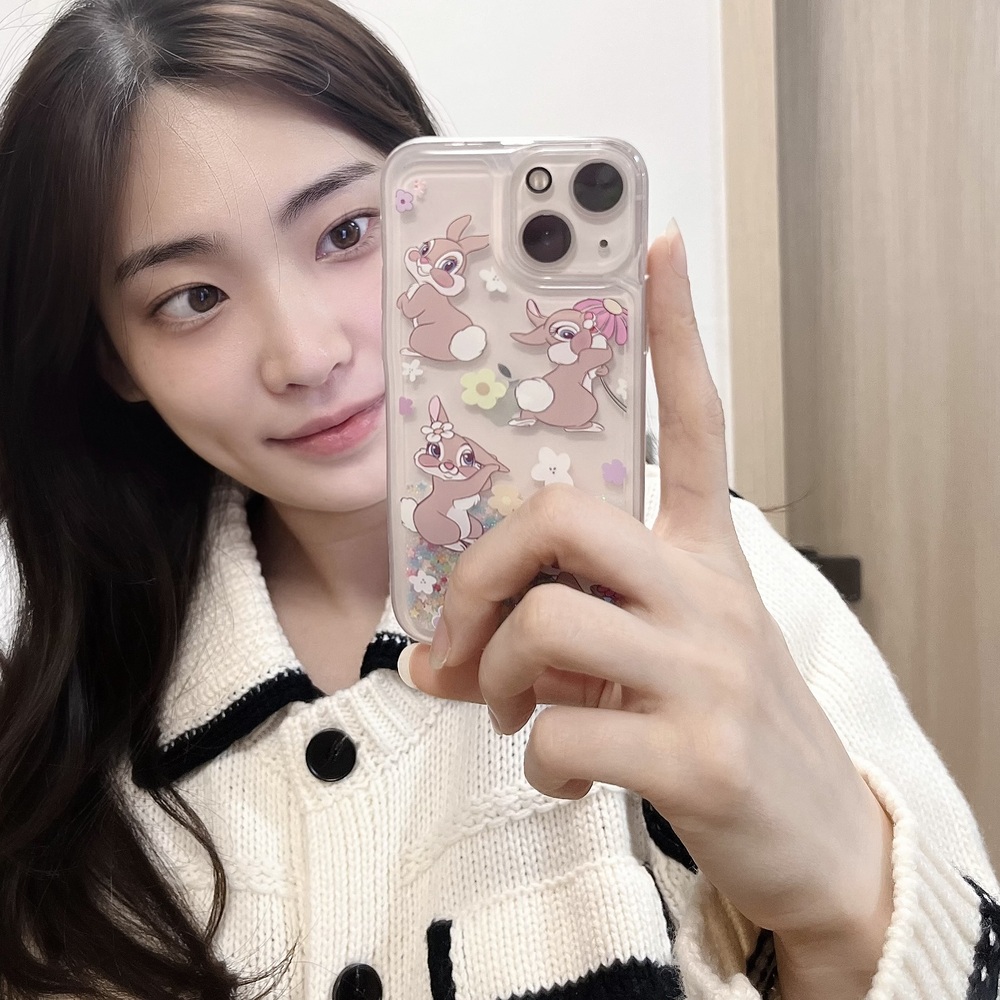 아이폰12미니케이스 글리터 캐릭터 밤비토끼바니 - 상세 이미지 2