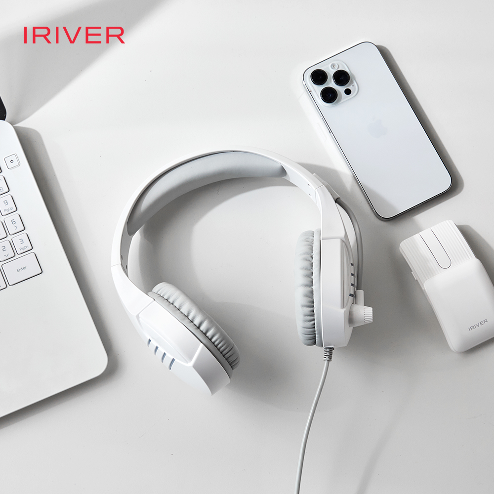 아이리버 노이즈캔슬링마이크 레인보우 LED USB 게이밍 헤드셋 EQwear-G7H 화이트 이미지 3