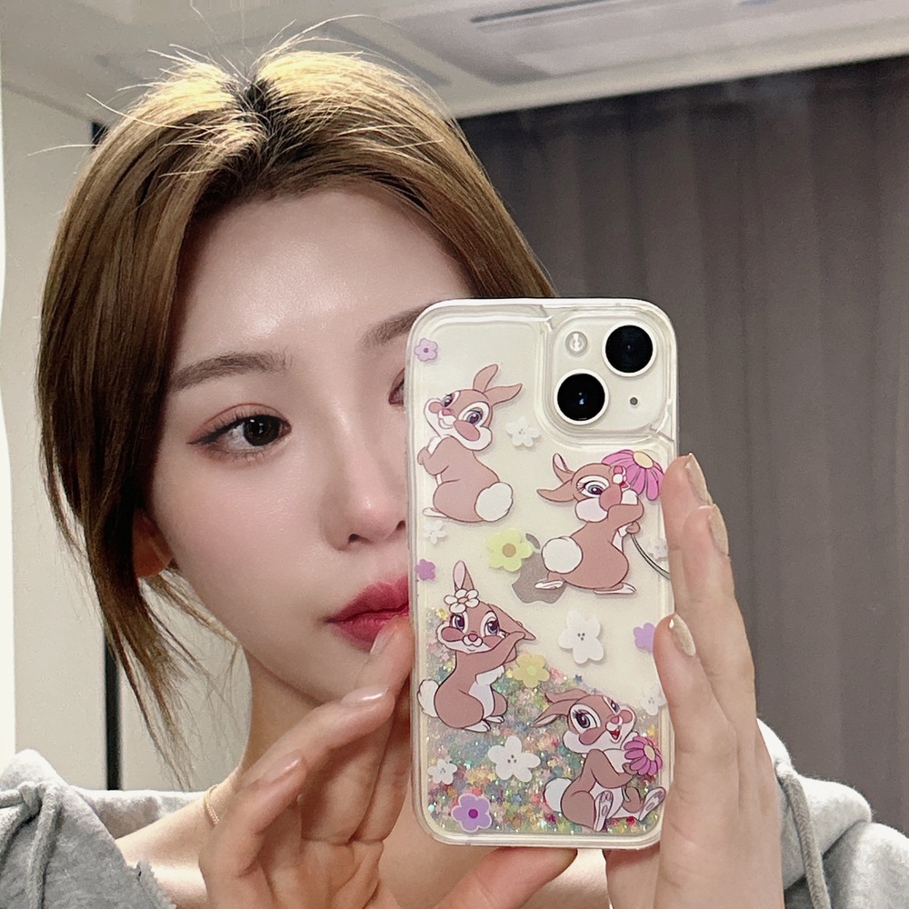아이폰12미니케이스 글리터 캐릭터 밤비토끼바니 - 상세 이미지 3