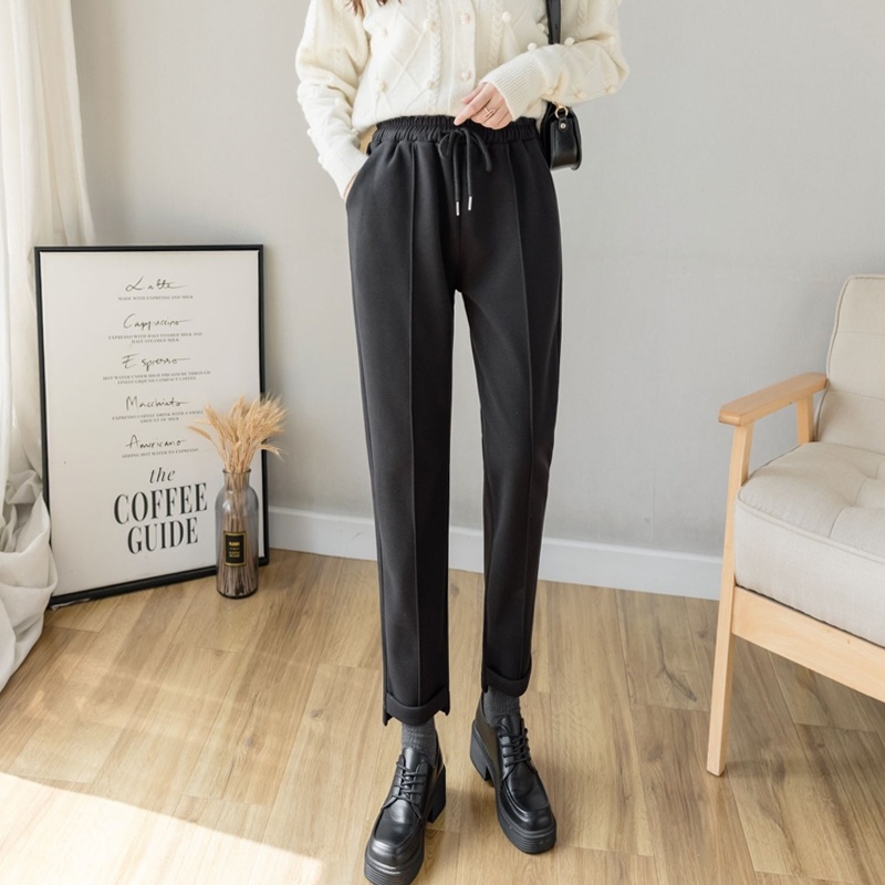 여자여자몰 따뜻 보들 모직 밴딩 핀턱바지 스판 겨울팬츠 오피스 댄디룩 - 상품 이미지