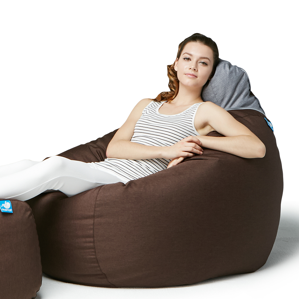 [리퍼브] 폴리몰리 빈백소파 1인용 대형 104K 좌식 수유 쇼파 쿠션 (풋스툴 별도)