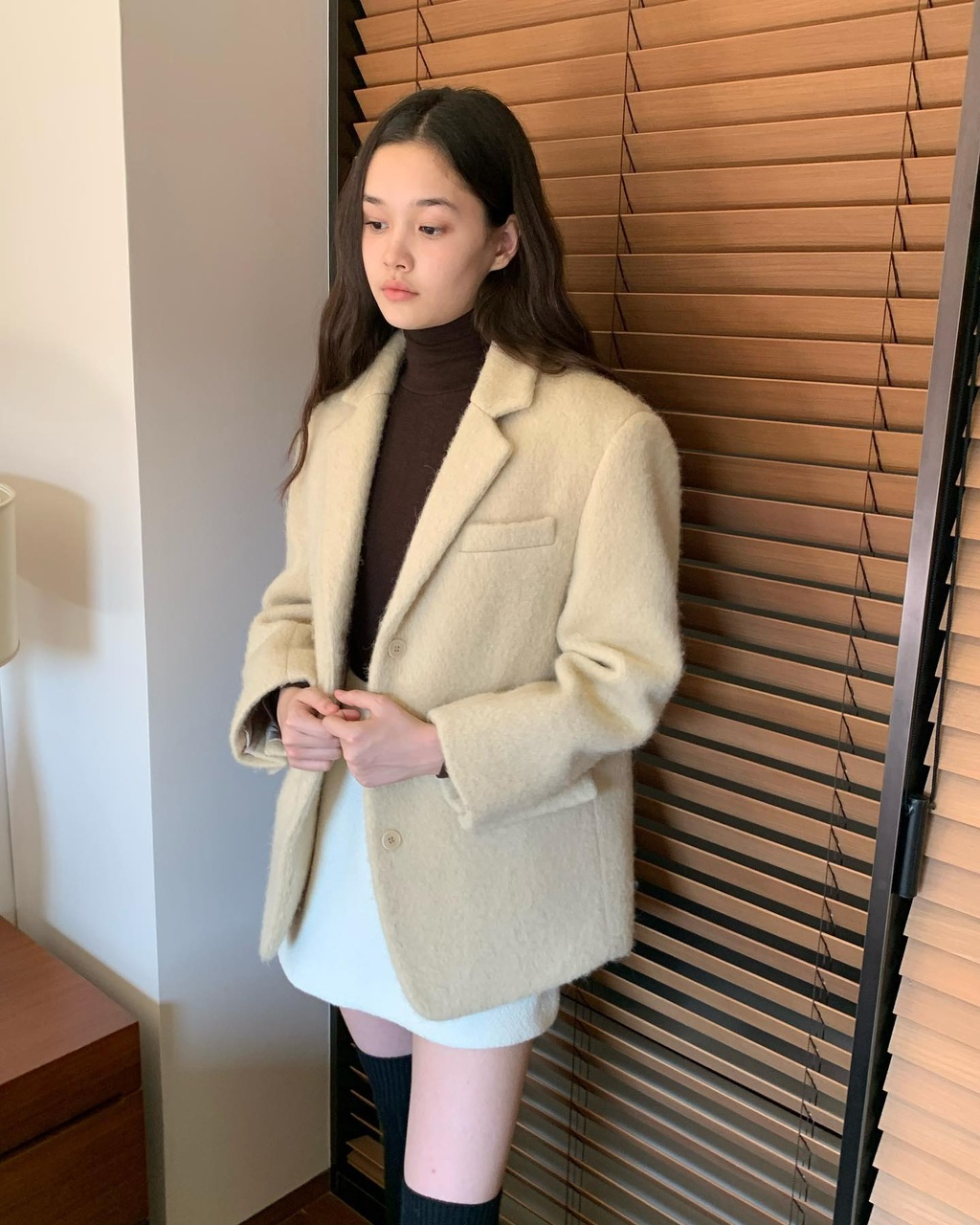 (sale/당일) 리에뜨 안느 자켓 riette 울 겨울 도톰 코트 떠유니 상세 이미지 3