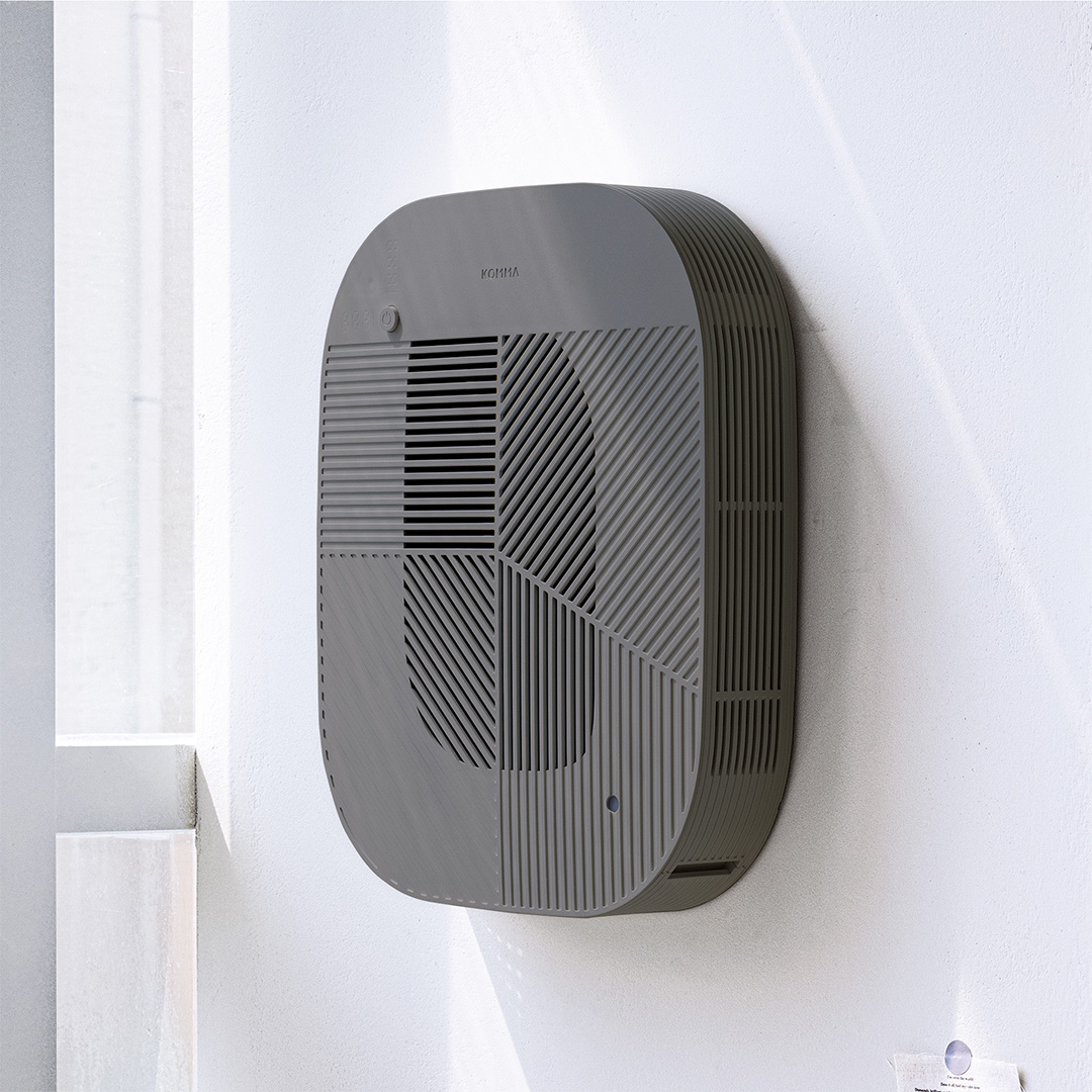 콤마 공기청정기 로브 벽걸이형 안방 아이방 소형 LOV01-2106 라이트차콜