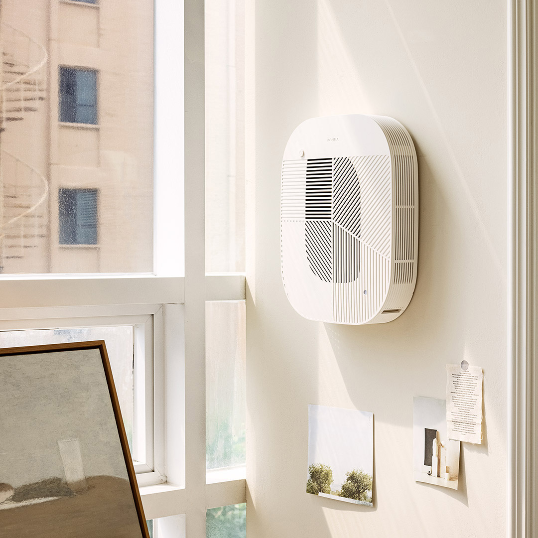콤마 벽걸이 공기청정기 로브 안방 아이방 소형 LOV01-2106 크림화이트