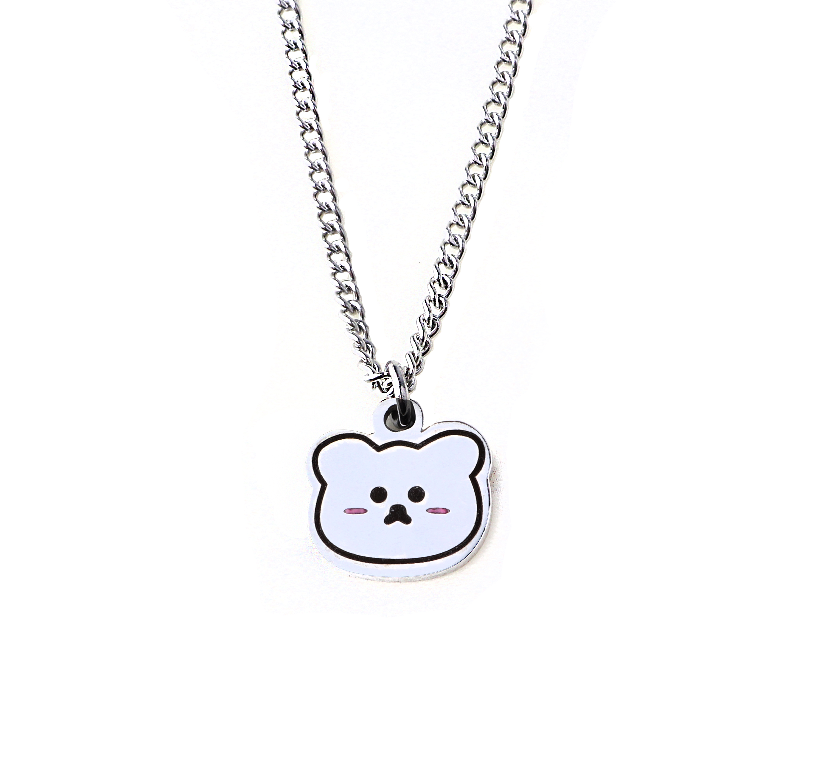 수줍은곰 써지컬스틸 미아방지 목걸이 아기 유아 어린이