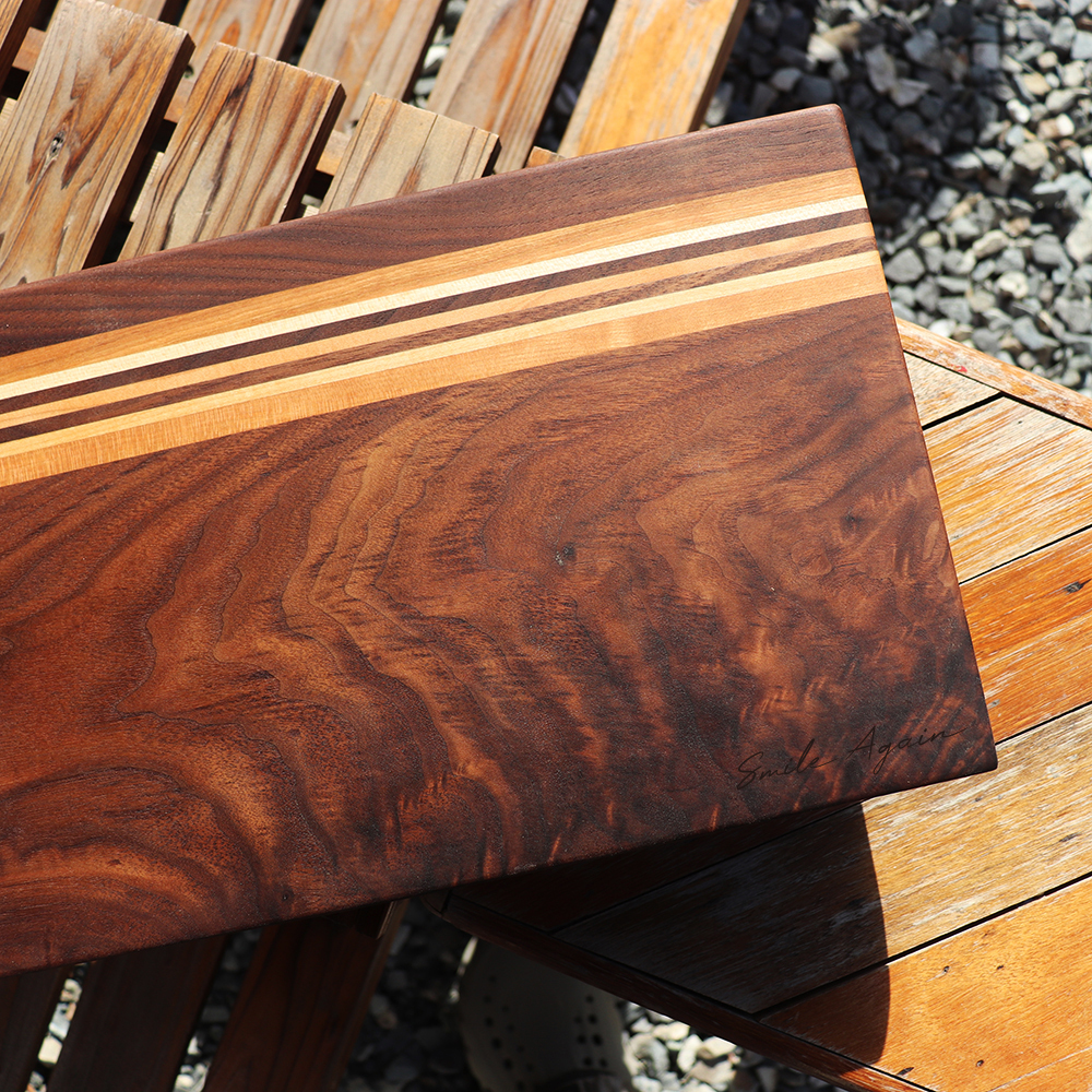 감성모먼트 나무도마 월넛 플레이팅 원목 컷팅 도마 각인