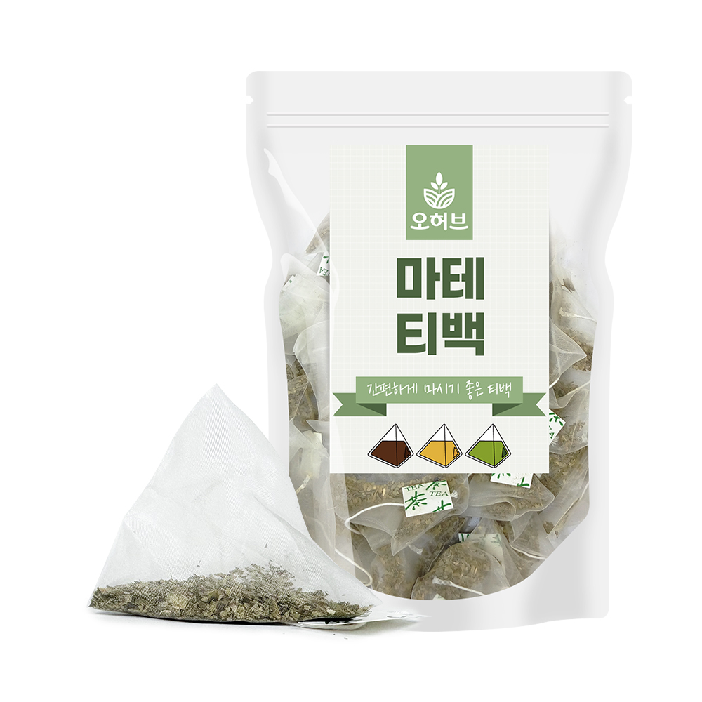 마테차 티백 100개 식수대용 삼각차티백 허브차 허브티 - 상품 이미지