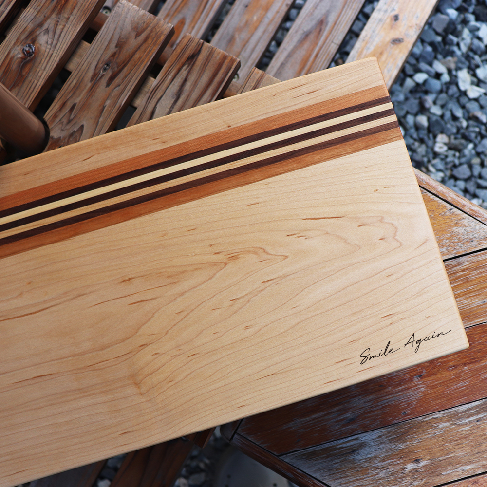 감성모먼트 나무도마 스트라이프 단풍나무 원목 메이플 각인 돌잔치 선물 답례품