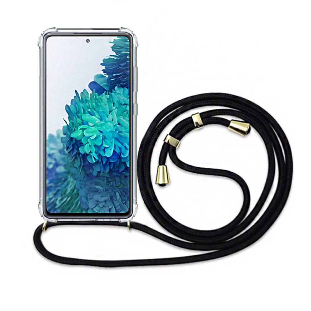 에어 범퍼 스트랩 목걸이 케이스 투명, 갤럭시S20 FE