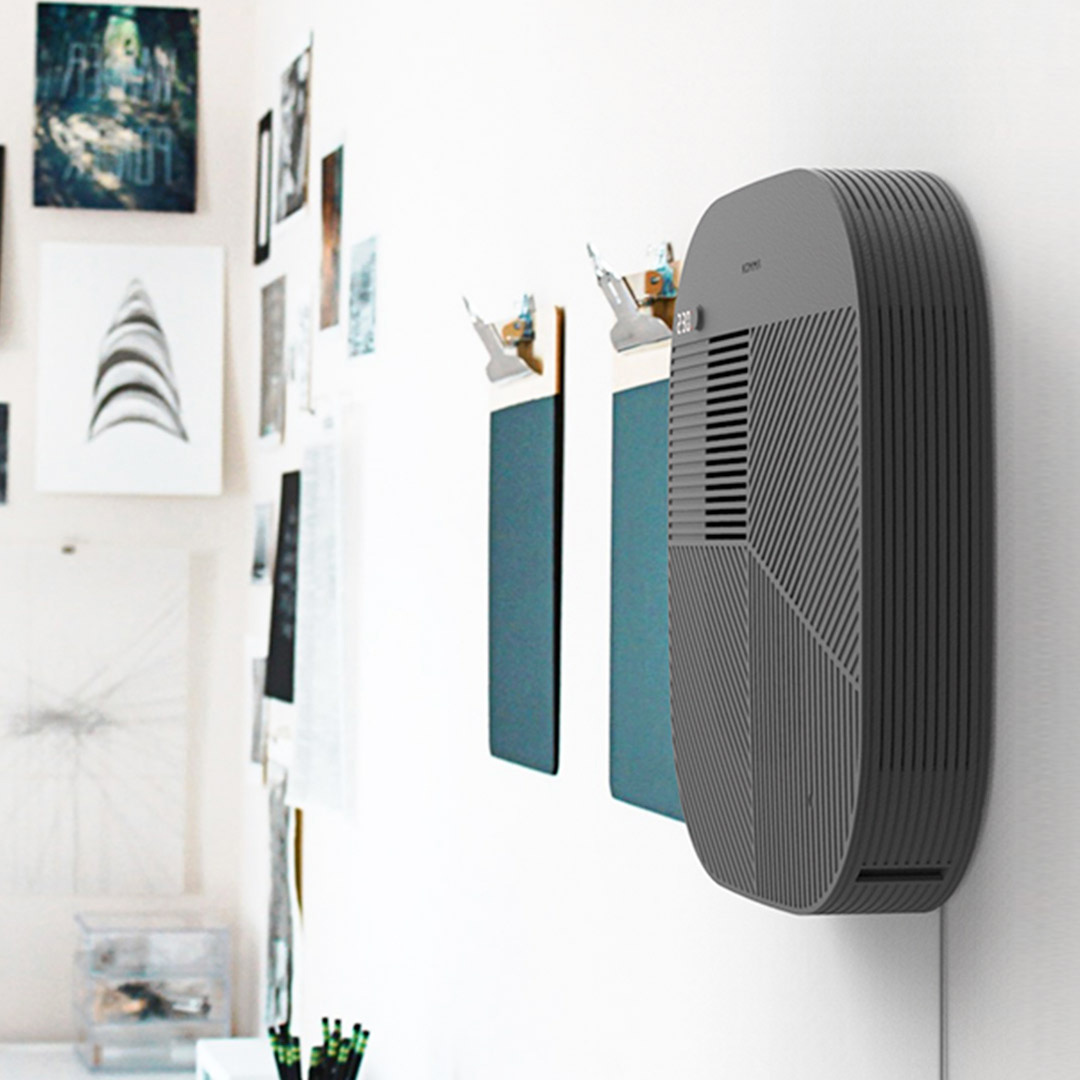 콤마 벽걸이 공기청정기 로브 안방 아이방 소형 LOV01-2106 라이트차콜