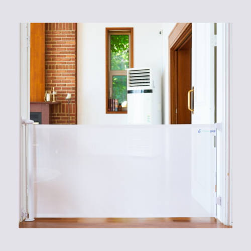 꾸까팝 롤링 스크린 안전문 롤리펜스 아기 화장실 주방안전가드 울타리 가드 사선 1.4M