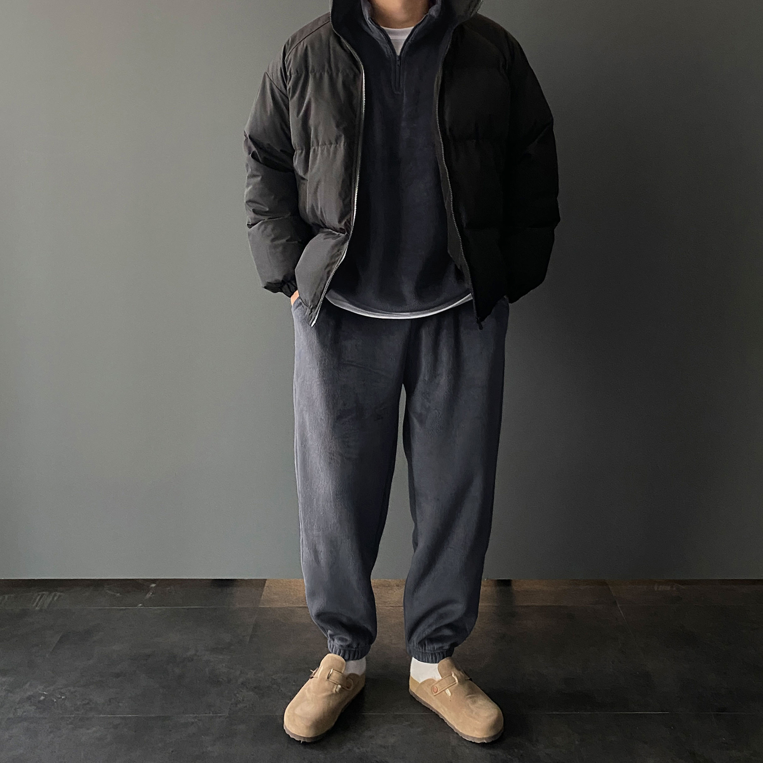 남자벨벳트레이닝 아노락트레이닝세트 추리링 이미지 2
