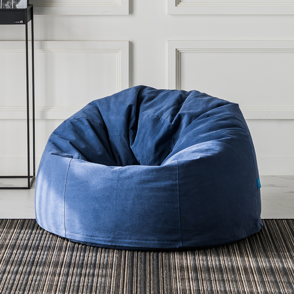 폴리몰리 904C 코튼 1인용 빈백 소파 순면 수유 의자, 라임 (메시속커버)