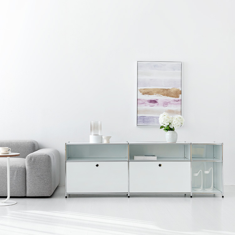 심플리 3x2 수납장 2문 BC144 1890mmx400mmx645mm, 2단, 화이트 7670.3974 - 상세 이미지 3