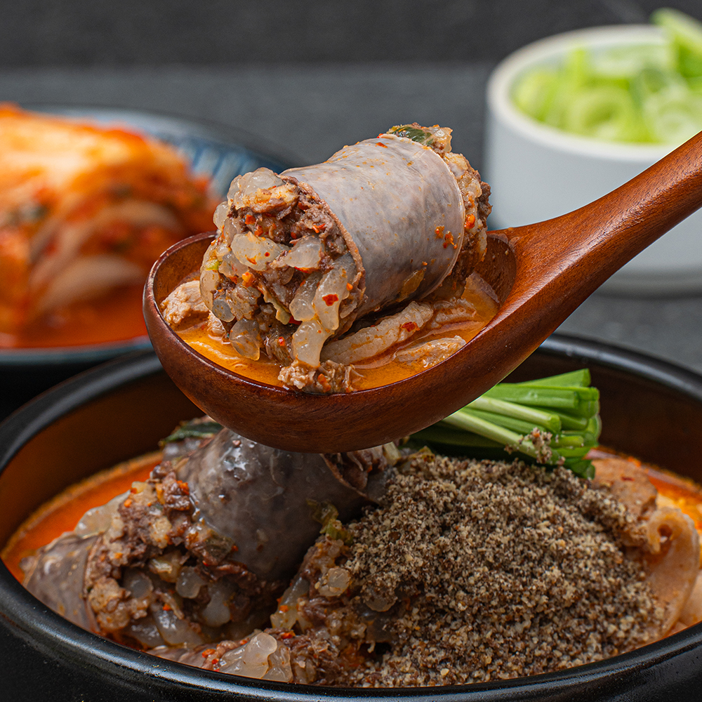100% 국내산 돼지 고기 병천 토종 순대 내장 한우 사골 순대국 맛집 순대 국밥 순댓국 밀키트 833g 3팩 - 상세 이미지 4