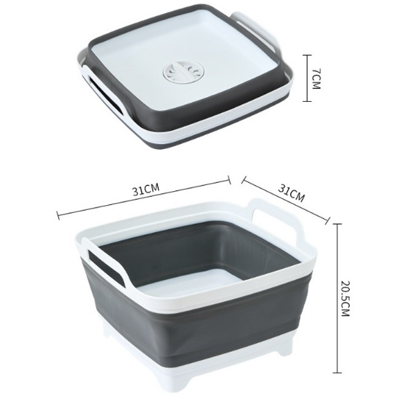 접이식 캠핑사각설거지통 캠핑씽크볼 캠핑용식기건조대