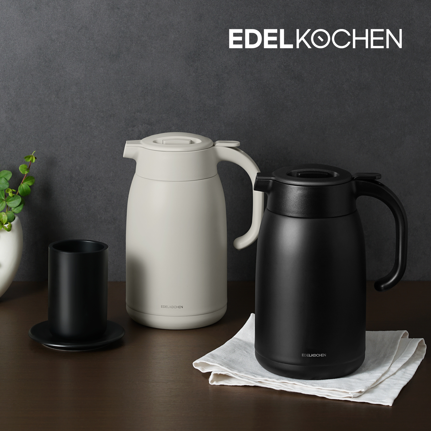 [도착보장] 에델코첸 스텐레스 보온주전자 1600ml 물통 물병 워터저그 1.6L, 웜화이트 - 상세 이미지 4