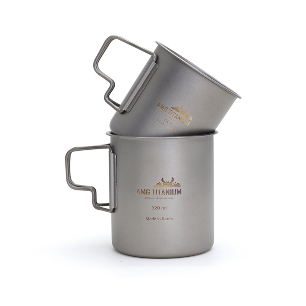 AMG 티타늄컵 티탄 컵 250ml 파우치 포함