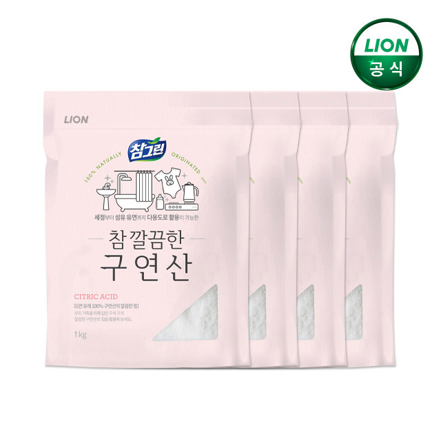 참그린 천연세제 구연산 1kg x 4개 - 상품 이미지