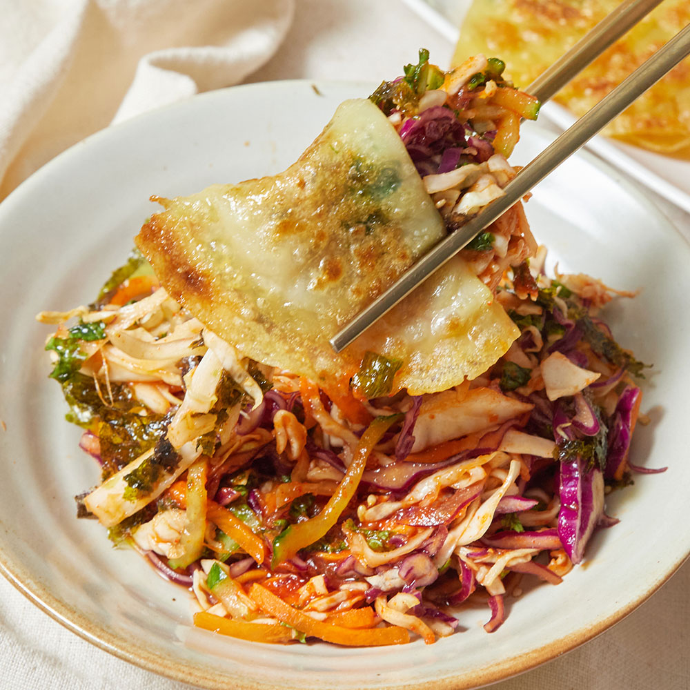 대구 명물 매콤한 납작만두 2인분 야채세트 비빔만두 초계만두