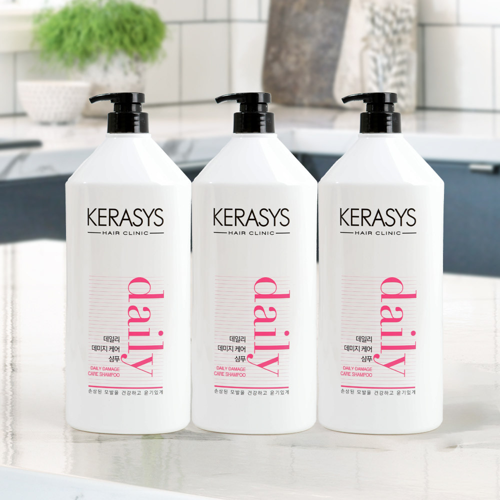 케라시스 헤어 클리닉 데일리 데미지 케어 샴푸 1.5L X3개 대용량 - 메인 이미지