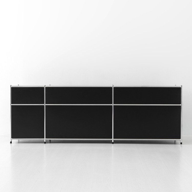 심플리 3x2 수납장 2문 BC144 1890mmx400mmx645mm, 2단, 블랙 0789.6781 - 상세 이미지 3
