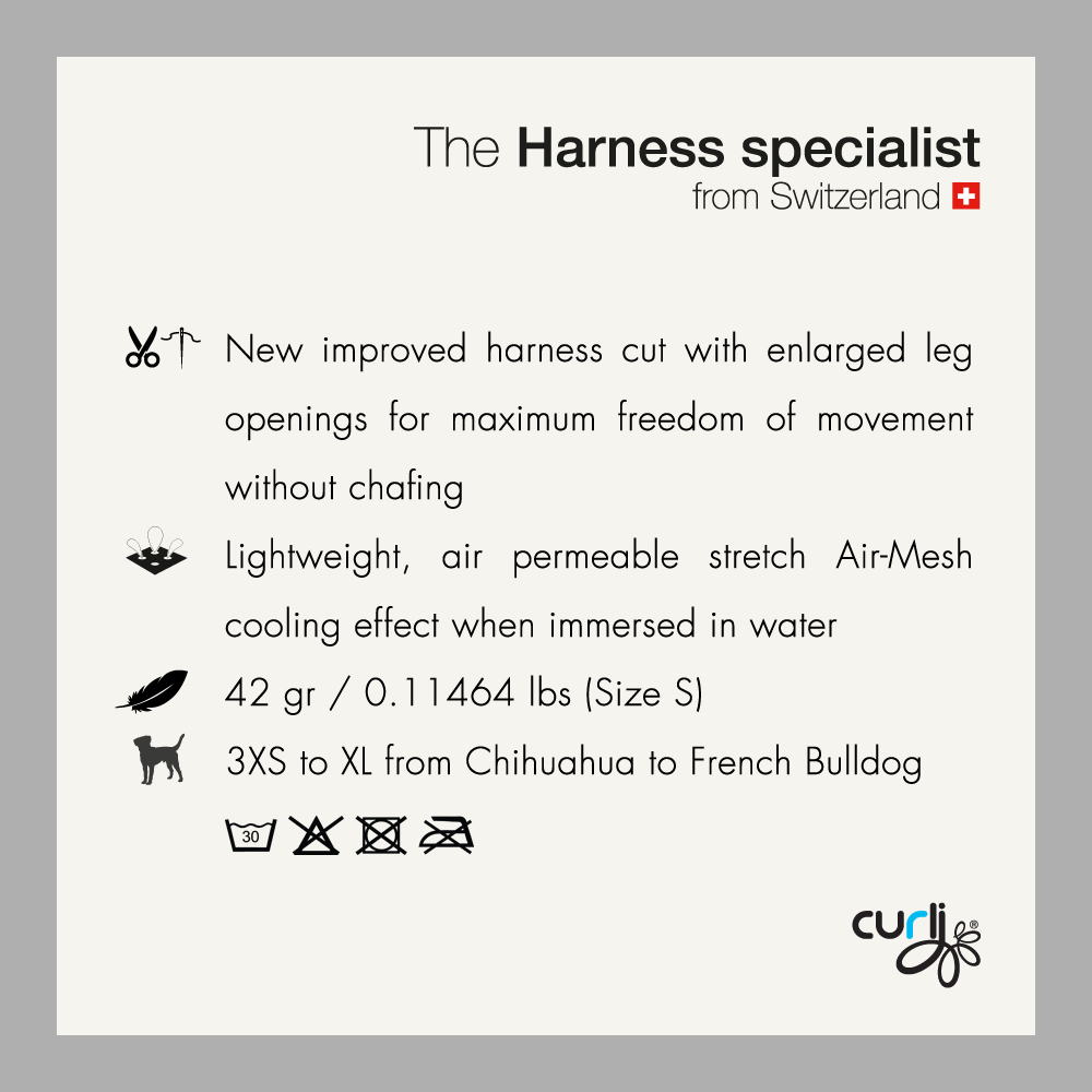 스위스 큘리 시그니쳐 하네스 블랙, L-가슴둘레 49.1-55.4cm