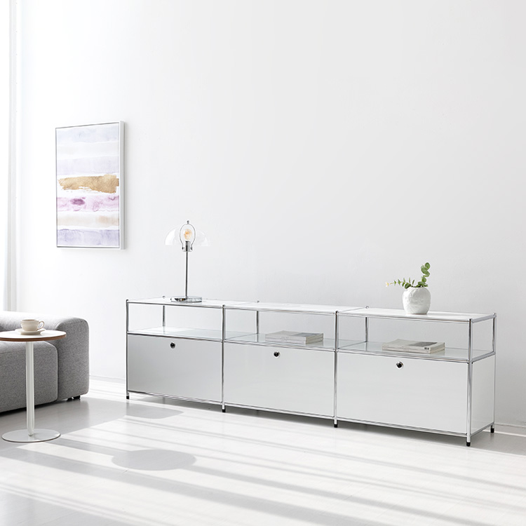 심플리 3x2 수납장 3문 BC143 2260mmx400mmx645mm, 2단, 화이트 4361.5195 - 상세 이미지 5