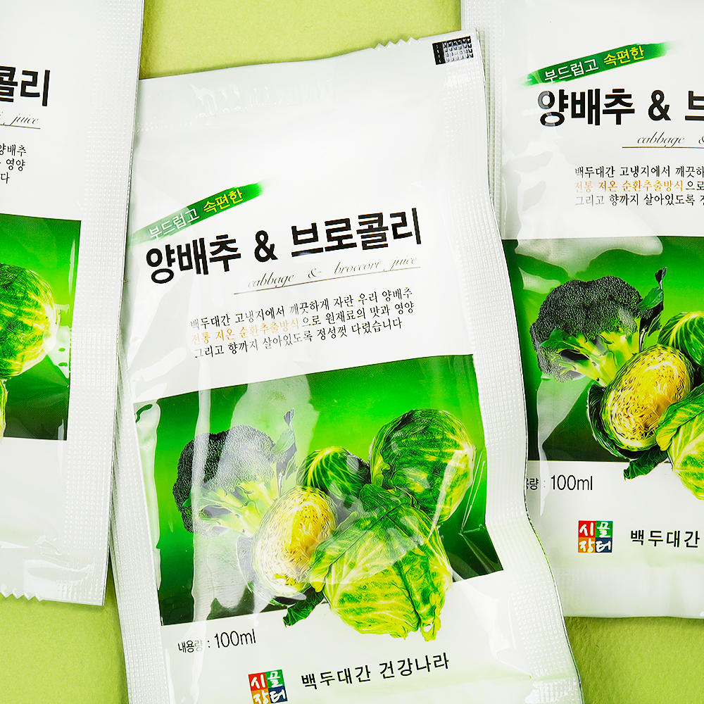 시골장터 양배추 브로콜리 즙 100ml 60포 백두대간 건강나라 - 상세 이미지 3