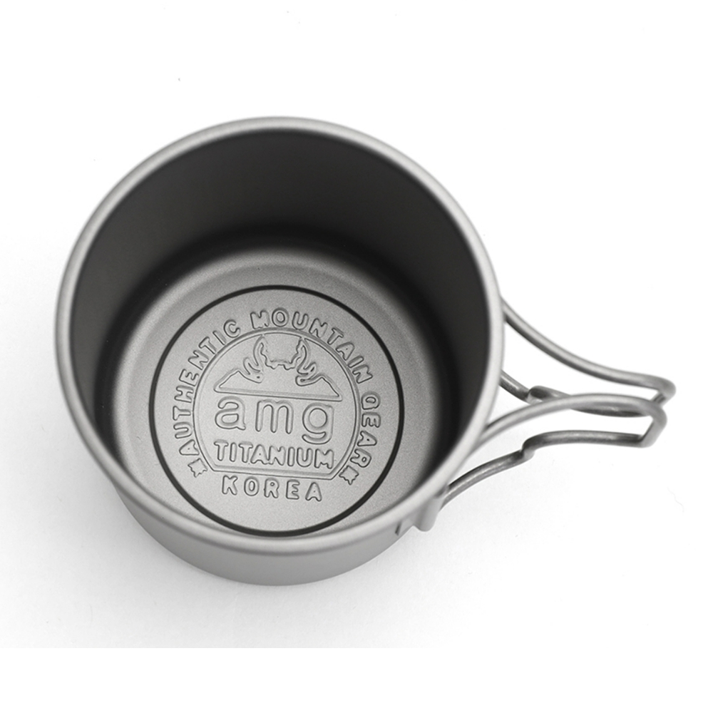 AMG 티타늄컵 티탄 컵 250ml 파우치 포함
