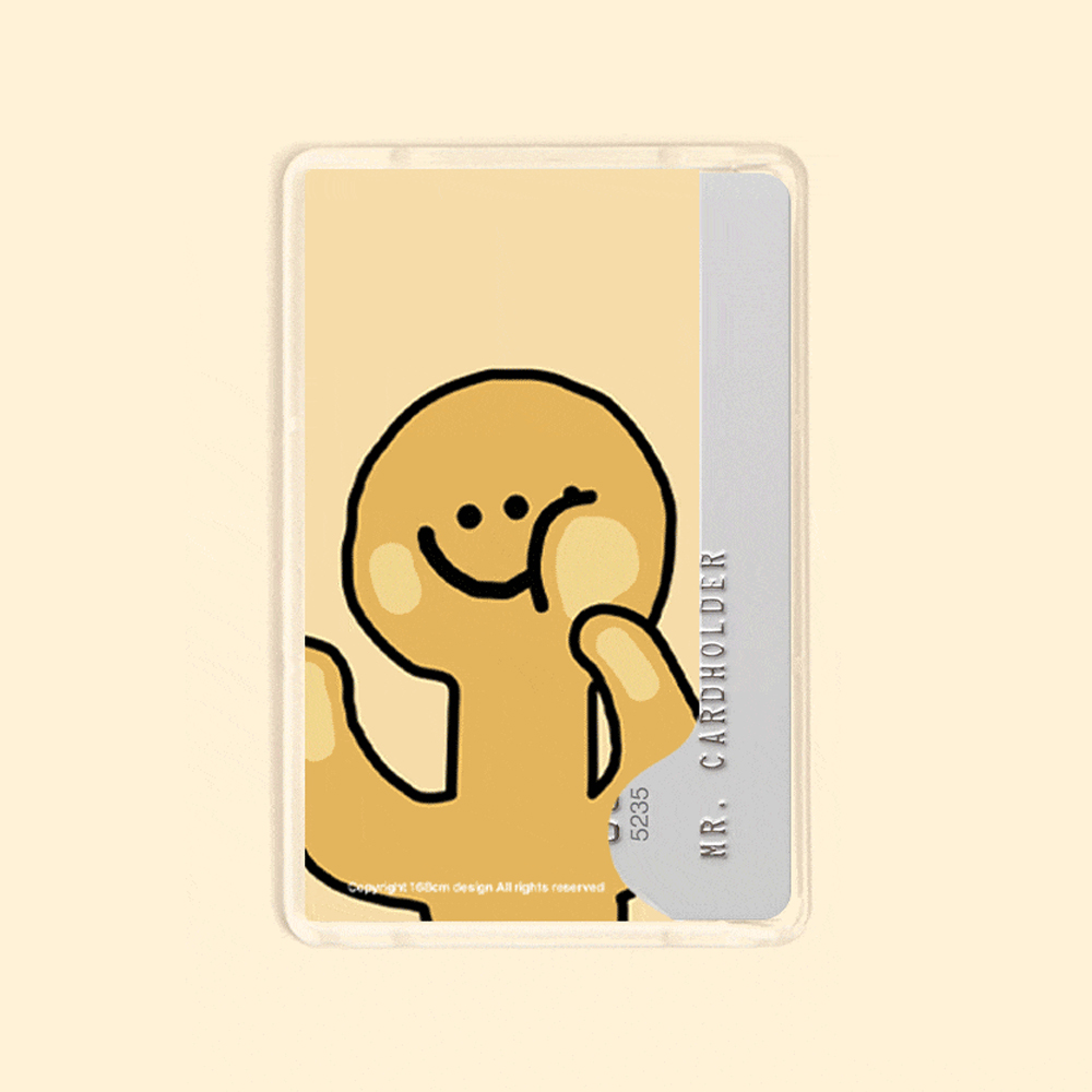 아이폰 맥세이프 카드지갑 투명 베이직 볼따구 올리 노랭이