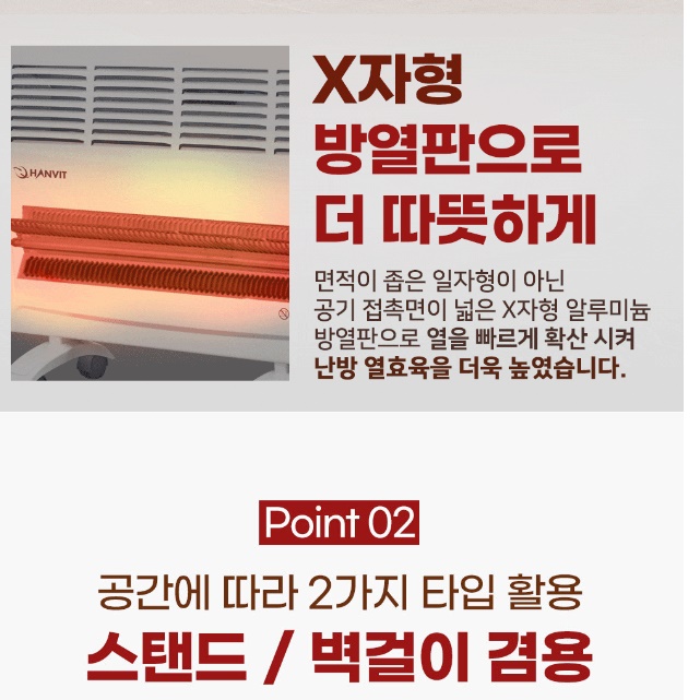 벽걸이형 전기 컨벡터 화장실 동파방지 히터 벽걸이라디에이터 - 상세 이미지 5