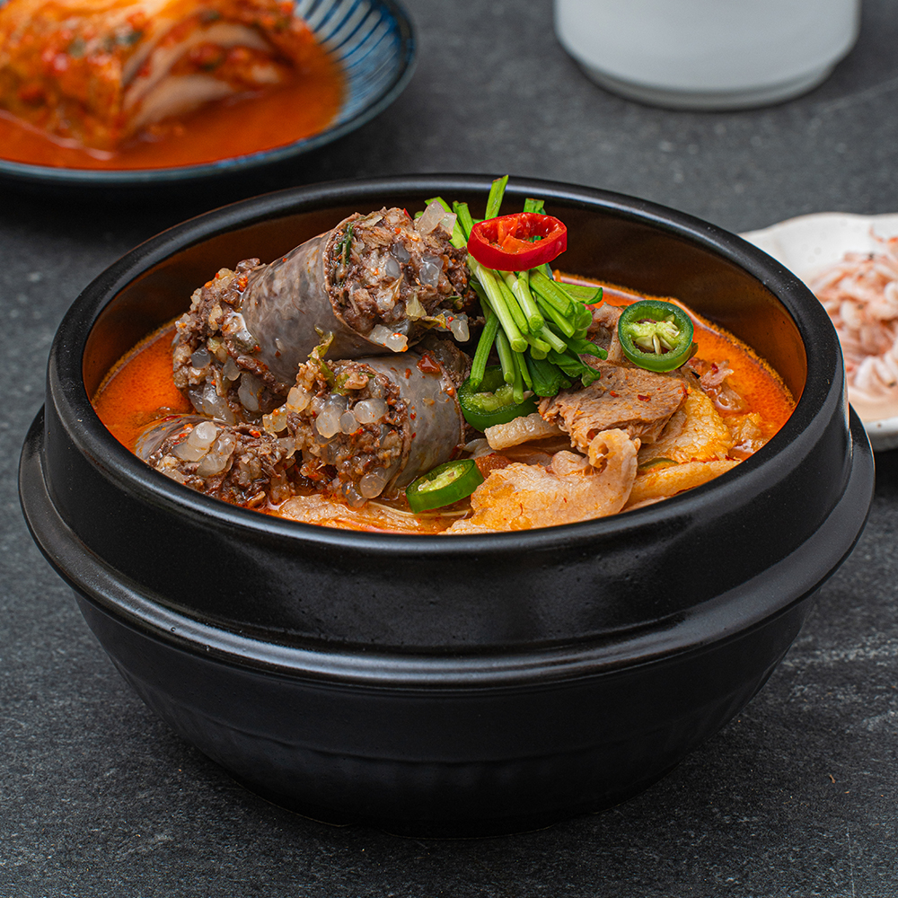 100% 국내산 돼지 고기 병천 토종 순대 내장 한우 사골 순대국 맛집 순대 국밥 순댓국 밀키트 833g 3팩 - 상세 이미지 3
