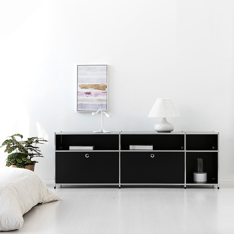 심플리 3x2 수납장 2문 BC144 1890mmx400mmx645mm, 2단, 블랙 0789.6781 - 상세 이미지 4