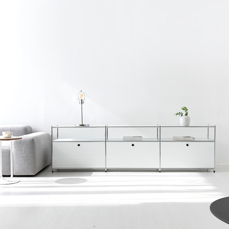 심플리 3x2 수납장 3문 BC143 2260mmx400mmx645mm, 2단, 화이트 4361.5195 - 상세 이미지 4
