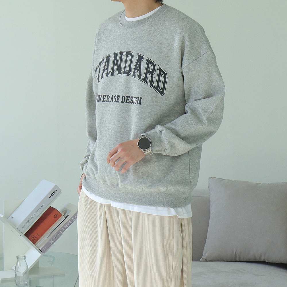 남자맨투맨 남성긴팔티 오버핏 나염 남자기모맨투맨 이미지 3