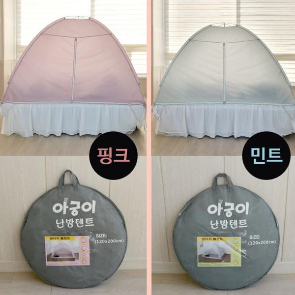 원터치 난방텐트 방한텐트 우품 침대 텐트 1인 : 안주인의 행복