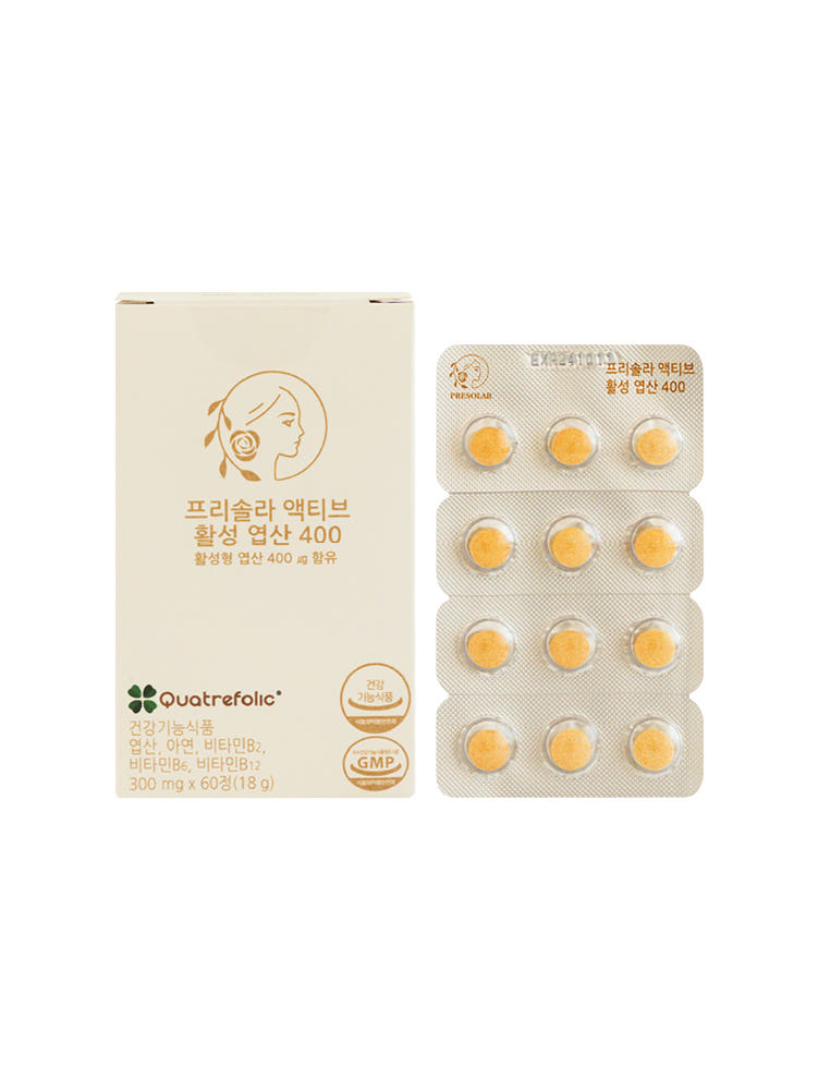 프리솔라 프리솔라 액티브 활성 엽산 400 2개월분 글루콘산 아연