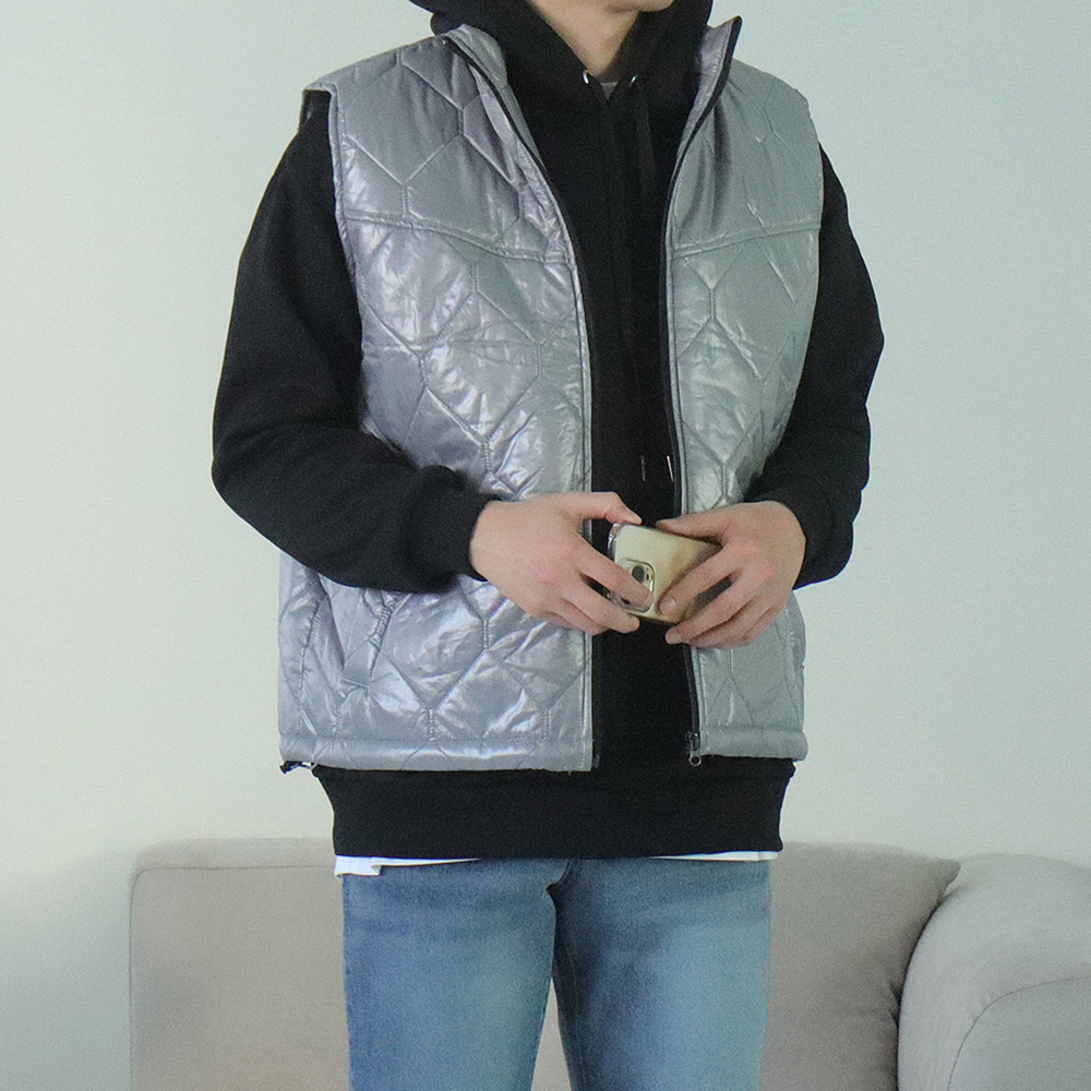 남자패딩조끼 이너 레이어드 퀼팅점퍼 경량패딩조끼 이미지 3